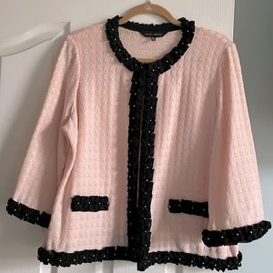 MING WANG Designer, Couture, Textured Open Jacket